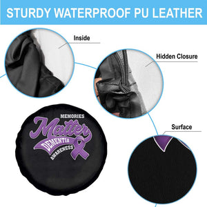 Dementia Awareness Spare Tire Cover Memories Matter Purple Ribbon Alzheimer TS09 Print Your Wear