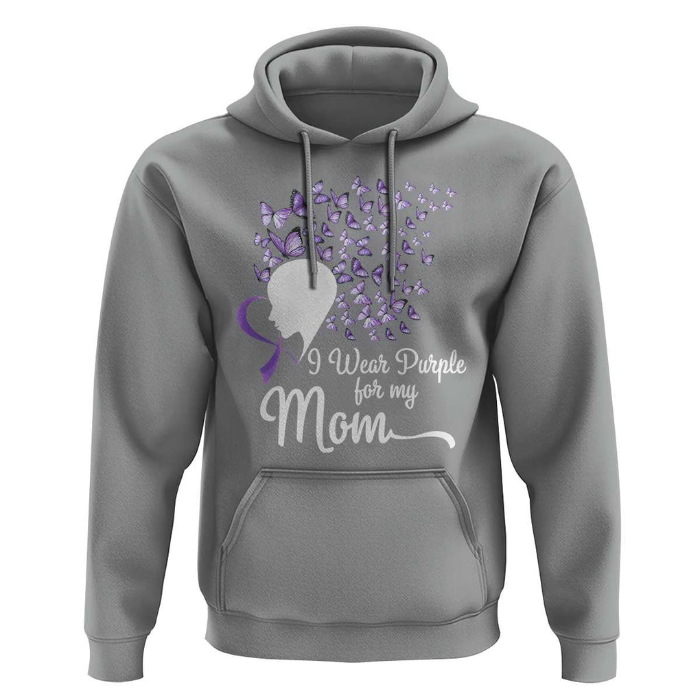Alzheimer Awareness Hoodie I Wear Purple For My Mom Dementia TS09 Sport Gray Print Your Wear