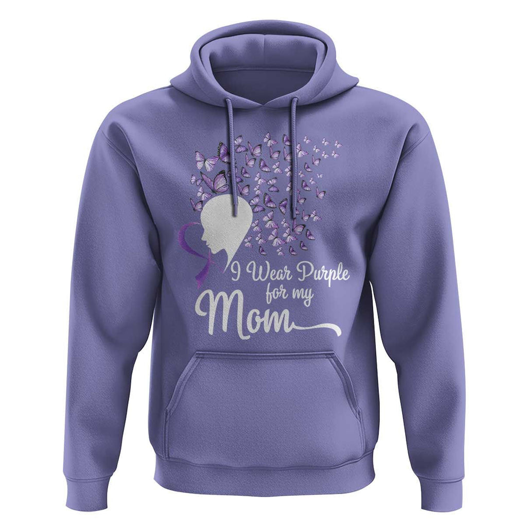 Alzheimer Awareness Hoodie I Wear Purple For My Mom Dementia TS09 Violet Print Your Wear