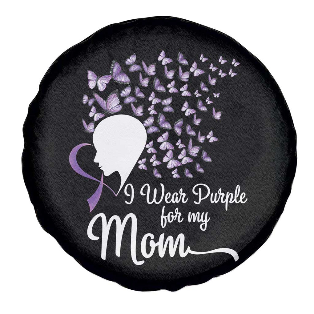 Alzheimer Awareness Spare Tire Cover I Wear Purple For My Mom Dementia TS09 Print Your Wear