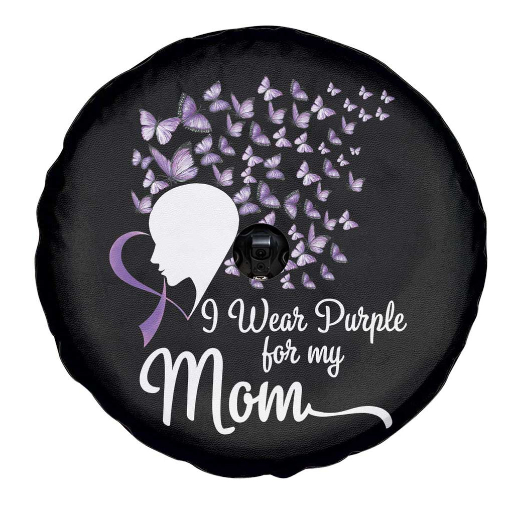 Alzheimer Awareness Spare Tire Cover I Wear Purple For My Mom Dementia TS09 Print Your Wear