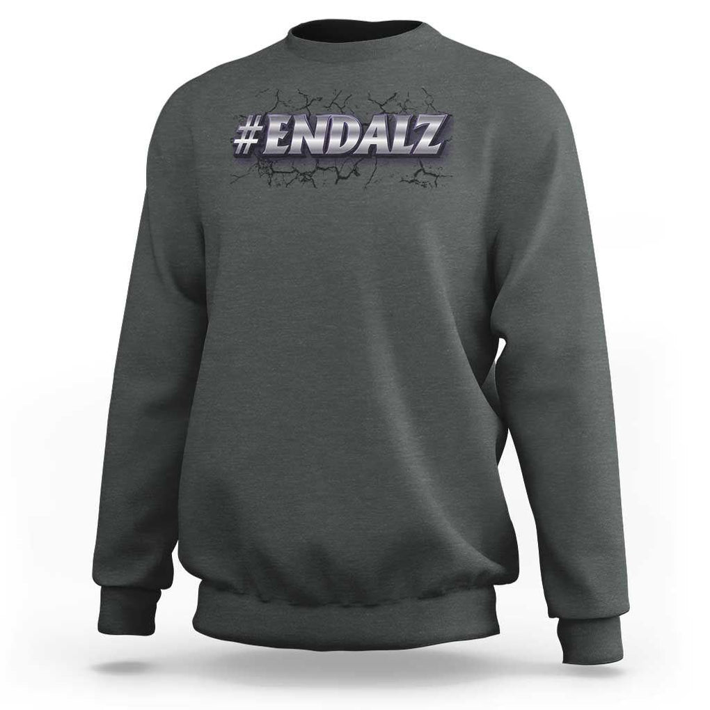ENDALZ Alzheimer Dementia Awareness Sweatshirt TS09 Dark Heather Print Your Wear