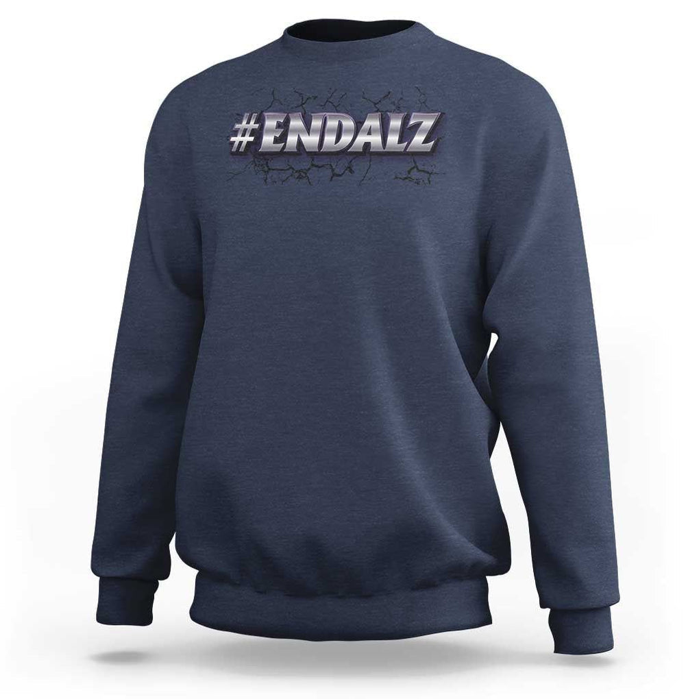 ENDALZ Alzheimer Dementia Awareness Sweatshirt TS09 Navy Print Your Wear