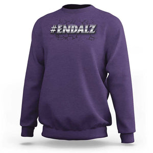 ENDALZ Alzheimer Dementia Awareness Sweatshirt TS09 Purple Print Your Wear