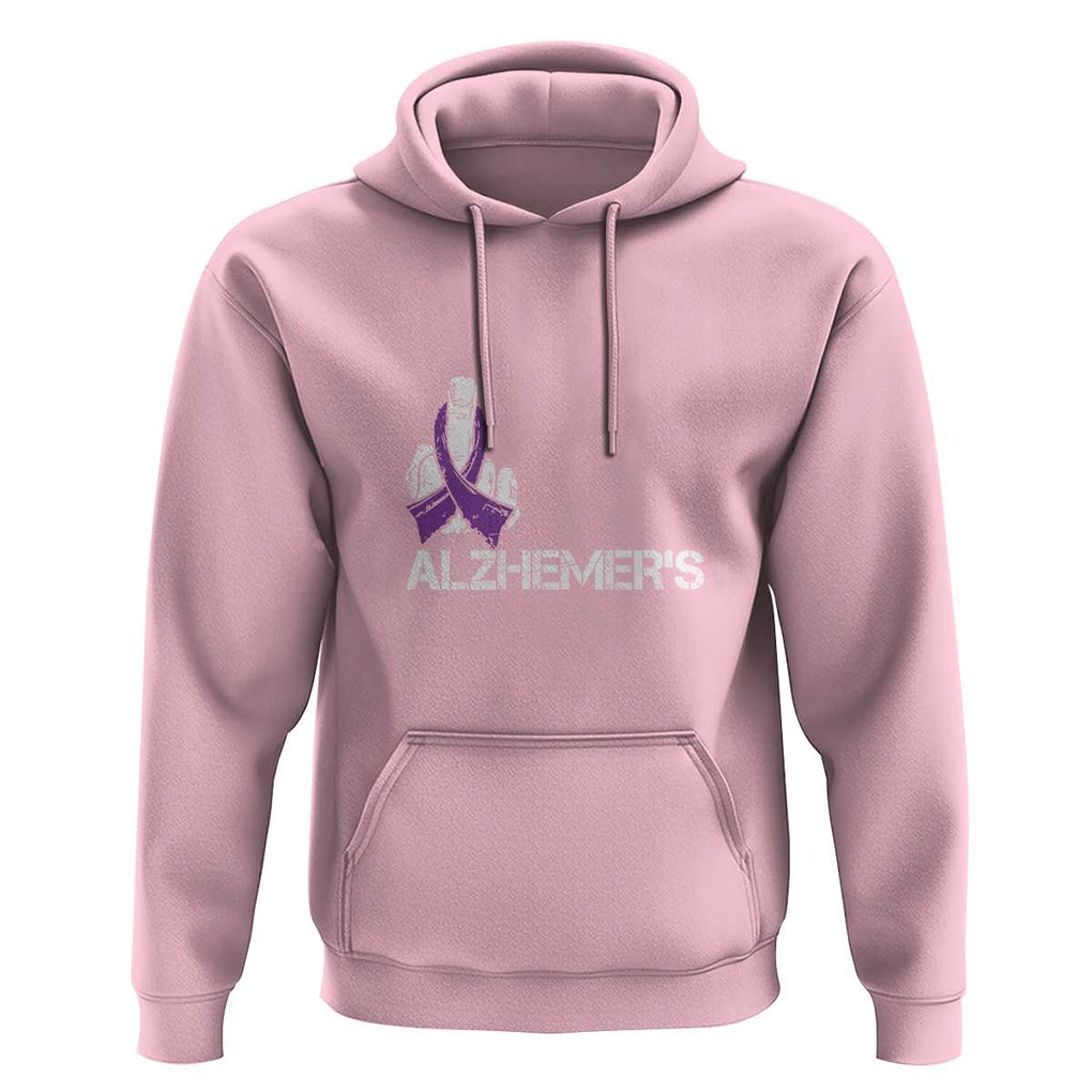 Fuck Alzheimer's Dementia Purple Ribbon Hoodie TS09 Light Pink Print Your Wear