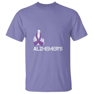 Fuck Alzheimer's Dementia Purple Ribbon T Shirt TS09 Violet Print Your Wear