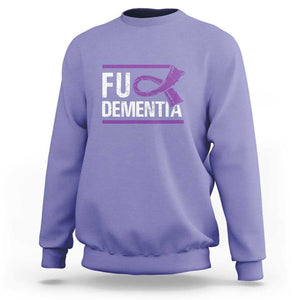Fuck Dementia Alzheimer Purple Ribbon Sweatshirt TS09 Violet Print Your Wear