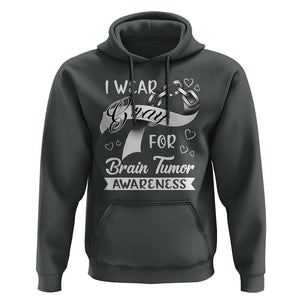 I Wear Gray For Brain Tumor Awareness Hoodie TS09 Dark Heather Print Your Wear