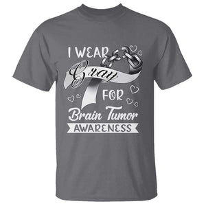 I Wear Gray For Brain Tumor Awareness T Shirt TS09 Charcoal Print Your Wear