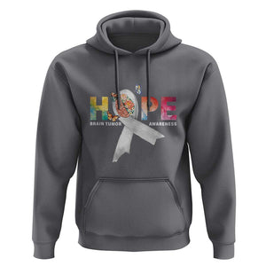 Hope Brain Tumor Awareness Gray Ribbon Hoodie TS09 Charcoal Print Your Wear