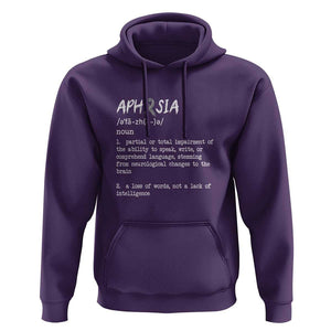 Funny Educational Aphasia Definition Hoodie A Loss Of Words Not A Lack Of Intelligence TS09 Purple Print Your Wear