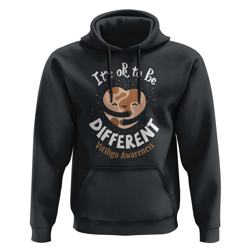 Vitiligo Awareness Hoodie Its Ok To Be Different TS09 Black Print Your Wear