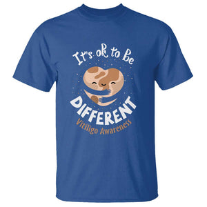 Vitiligo Awareness T Shirt Its Ok To Be Different TS09 Royal Blue Print Your Wear