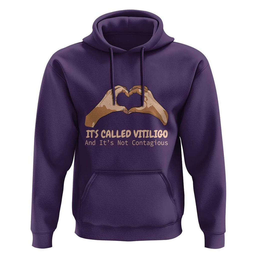 Vitiligo Awareness Hoodie It's Called Vitiligo And It's Not Contagious TS09 Purple Print Your Wear