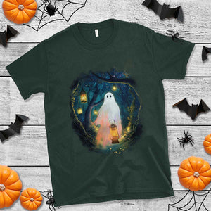 Ghost T Shirt Ghost In The Forest Shirt TS09 Dark Forest Green Print Your Wear