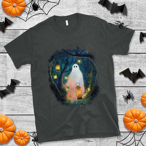 Ghost T Shirt Ghost In The Forest Shirt TS09 Dark Heather Print Your Wear