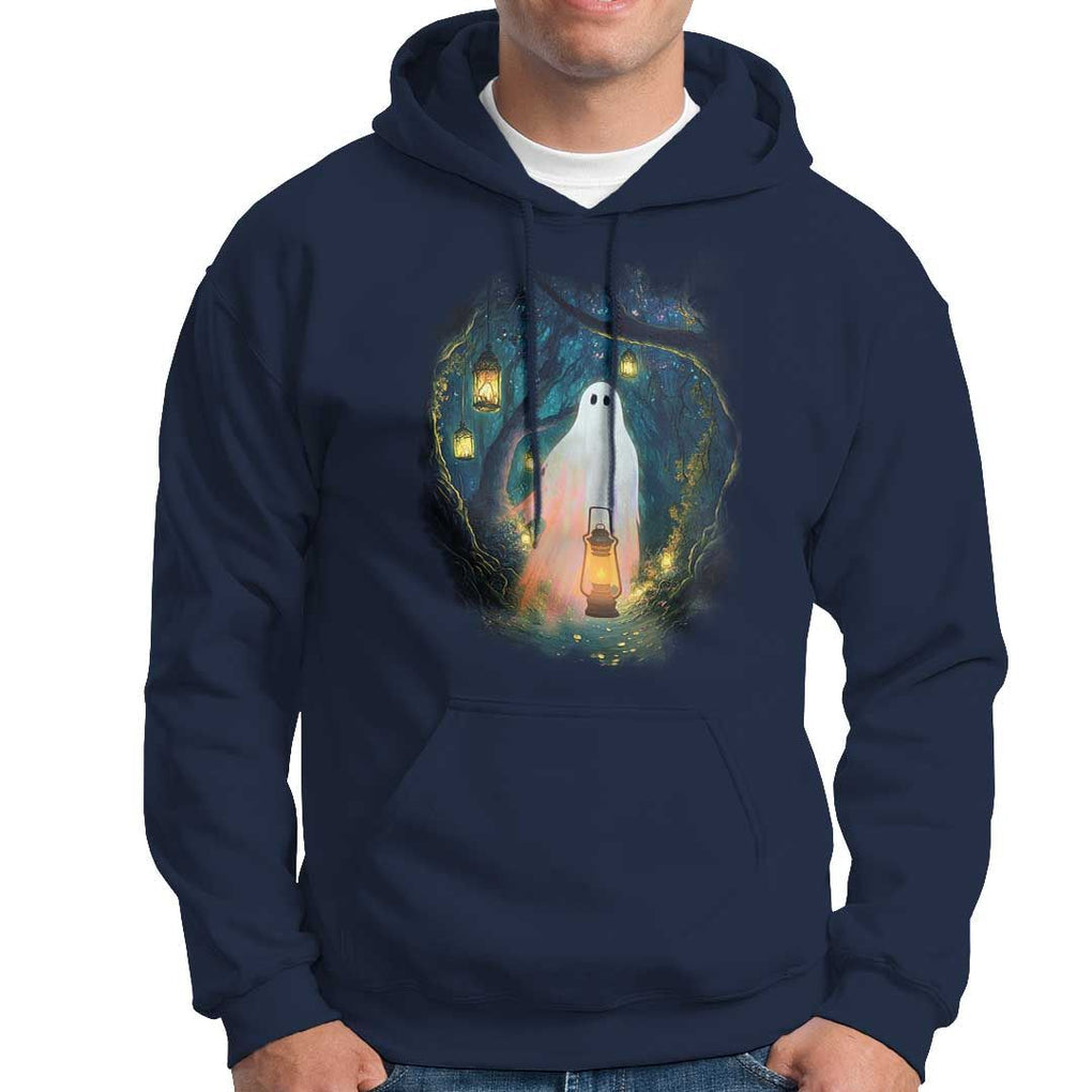 Ghost Hoodie Ghost In The Forest Shirt TS09 Navy Print Your Wear