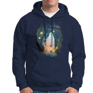Ghost Hoodie Ghost In The Forest Shirt TS09 Navy Print Your Wear