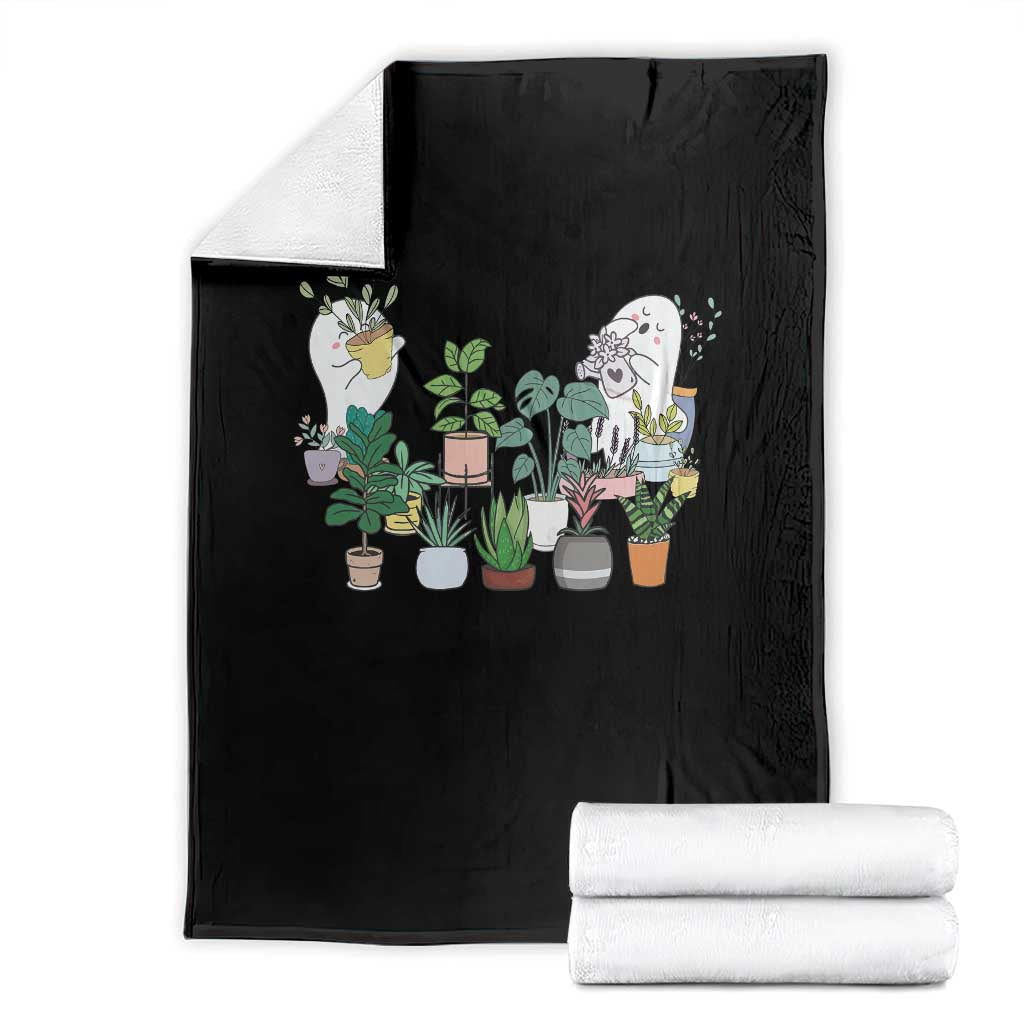 Ghost Garden Halloween Gardener Gardening Throw Blanket TS09 Black Print Your Wear