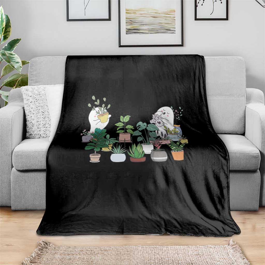 Ghost Garden Halloween Gardener Gardening Throw Blanket TS09 Print Your Wear