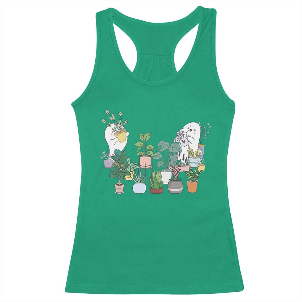 Ghost Garden Halloween Gardener Gardening Racerback Tank Top TS09 Irish Green Print Your Wear