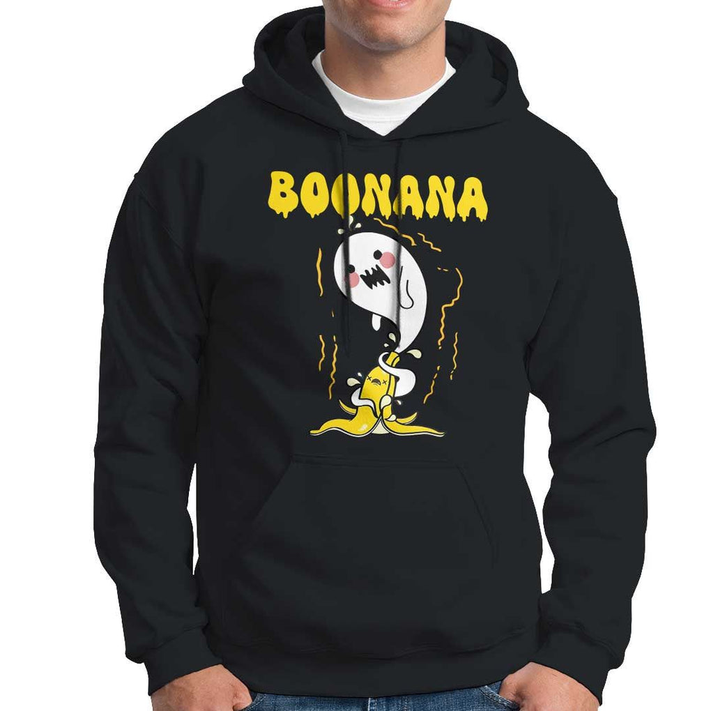 Halloween Hoodie Banana Ghost Boonana Cute Costume TS09 Black Print Your Wear
