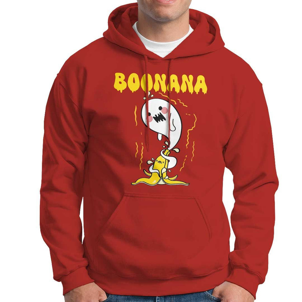 Halloween Hoodie Banana Ghost Boonana Cute Costume TS09 Red Print Your Wear