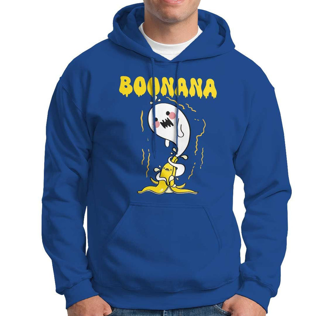 Halloween Hoodie Banana Ghost Boonana Cute Costume TS09 Royal Blue Print Your Wear