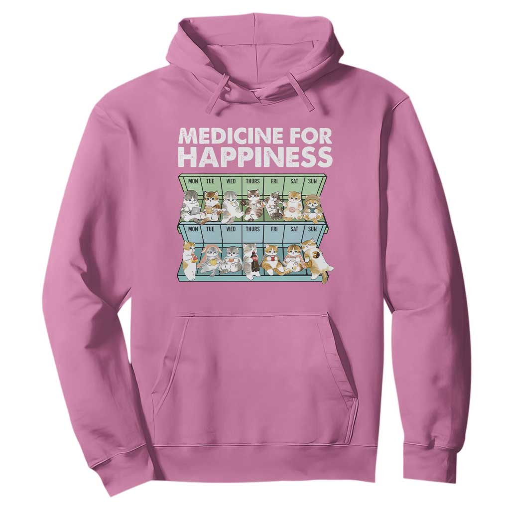 Mental Health Hoodie Medicine For Happiness Cute Cat TS09 Azalea Print Your Wear