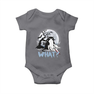 Halloween Cat Baby Onesie What Cat Murder Spooky Season TS09 Charcoal Print Your Wear