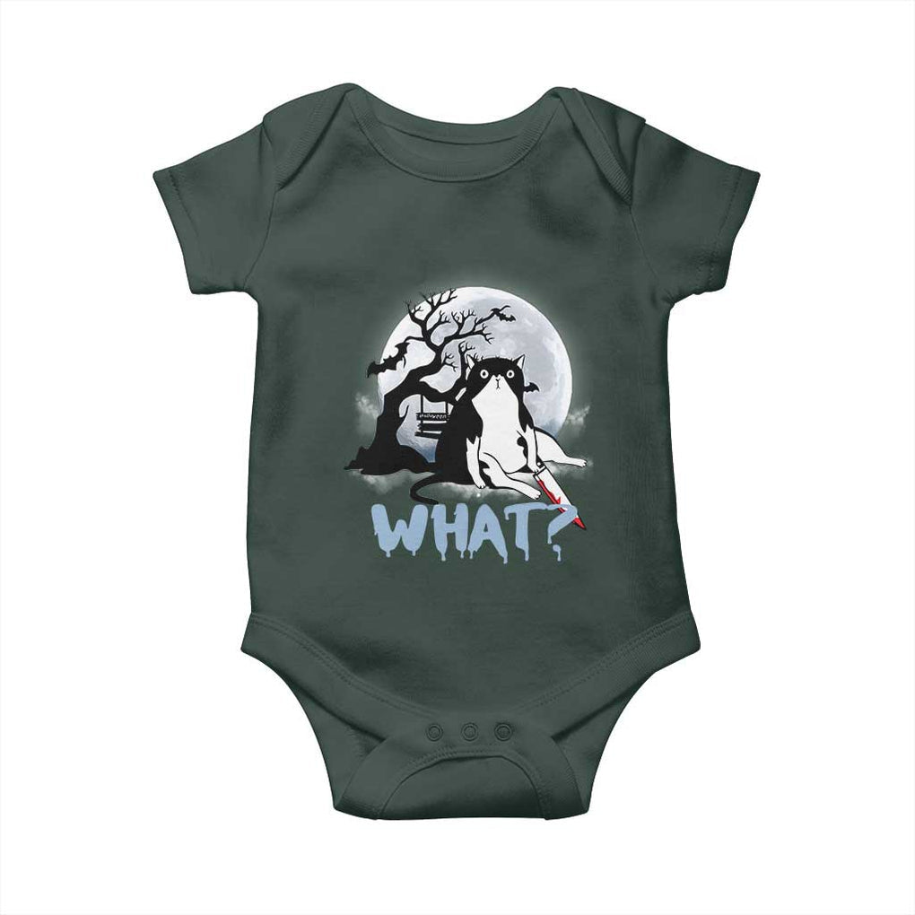 Halloween Cat Baby Onesie What Cat Murder Spooky Season TS09 Print Your Wear