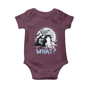 Halloween Cat Baby Onesie What Cat Murder Spooky Season TS09 Maroon Print Your Wear
