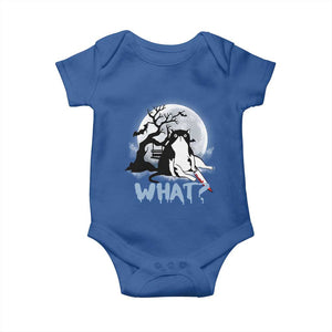 Halloween Cat Baby Onesie What Cat Murder Spooky Season TS09 Royal Blue Print Your Wear