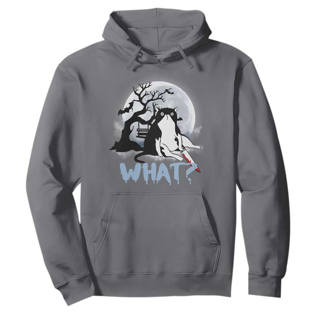 Halloween Cat Hoodie What Cat Murder Spooky Season TS09 Charcoal Print Your Wear