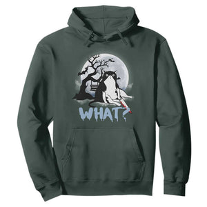 Halloween Cat Hoodie What Cat Murder Spooky Season TS09 Dark Forest Green Print Your Wear