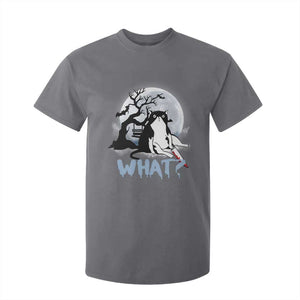 Halloween Cat T Shirt For Kid What Cat Murder Spooky Season TS09 Charcoal Print Your Wear