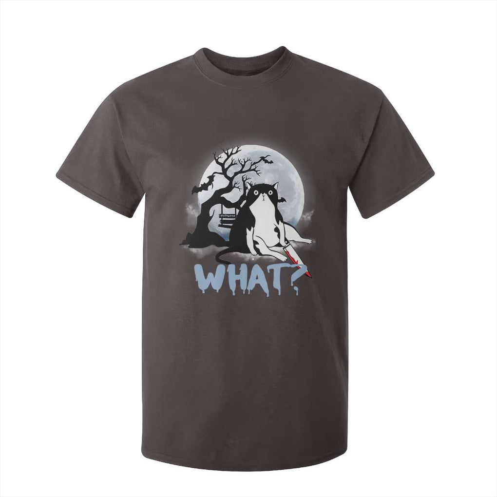 Halloween Cat T Shirt For Kid What Cat Murder Spooky Season TS09 Dark Chocolate Print Your Wear