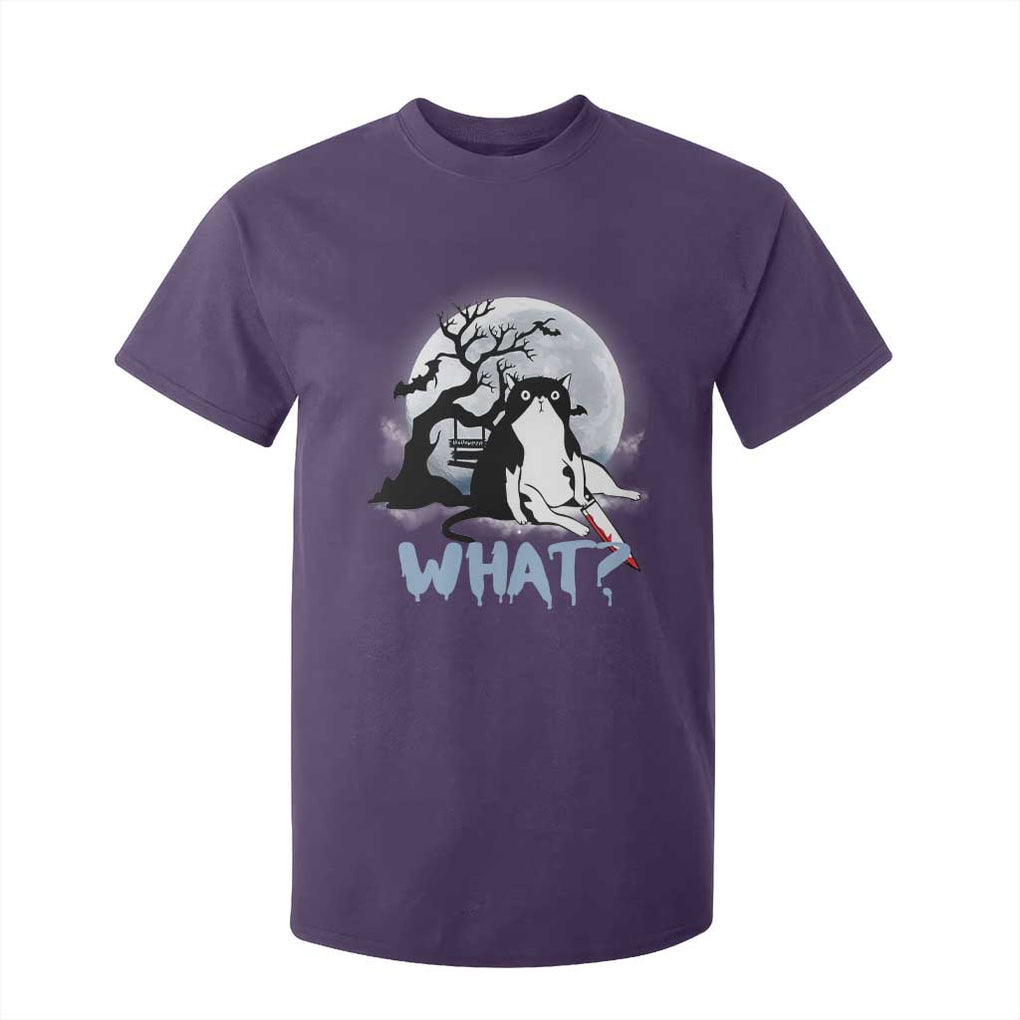 Halloween Cat T Shirt For Kid What Cat Murder Spooky Season TS09 Purple Print Your Wear