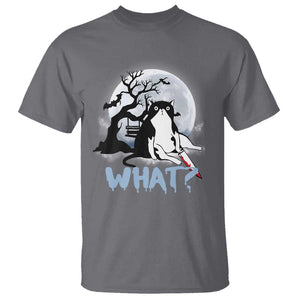 Halloween Cat T Shirt What Cat Murder Spooky Season TS09 Charcoal Print Your Wear