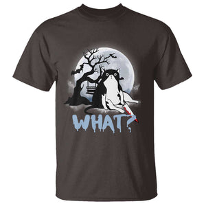 Halloween Cat T Shirt What Cat Murder Spooky Season TS09 Dark Chocolate Print Your Wear