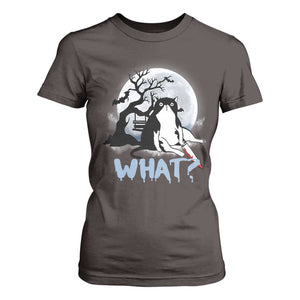 Halloween Cat T Shirt For Women What Cat Murder Spooky Season TS09 Dark Chocolate Print Your Wear