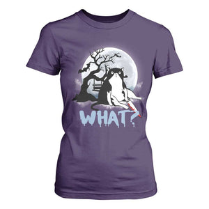 Halloween Cat T Shirt For Women What Cat Murder Spooky Season TS09 Purple Print Your Wear