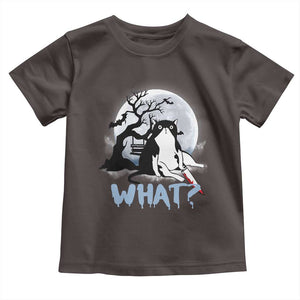 Halloween Cat Toddler T Shirt What Cat Murder Spooky Season TS09 Dark Chocolate Print Your Wear