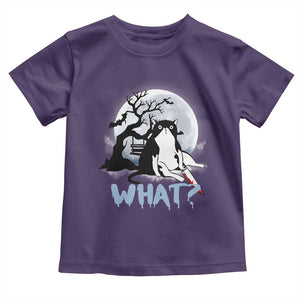Halloween Cat Toddler T Shirt What Cat Murder Spooky Season TS09 Purple Print Your Wear