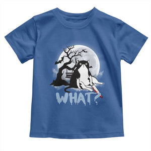 Halloween Cat Toddler T Shirt What Cat Murder Spooky Season TS09 Royal Blue Print Your Wear