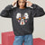 Halloween Sweatshirt Cute Ghost Dancing In The Candy Rain Spooky Season TS09 Black Print Your Wear