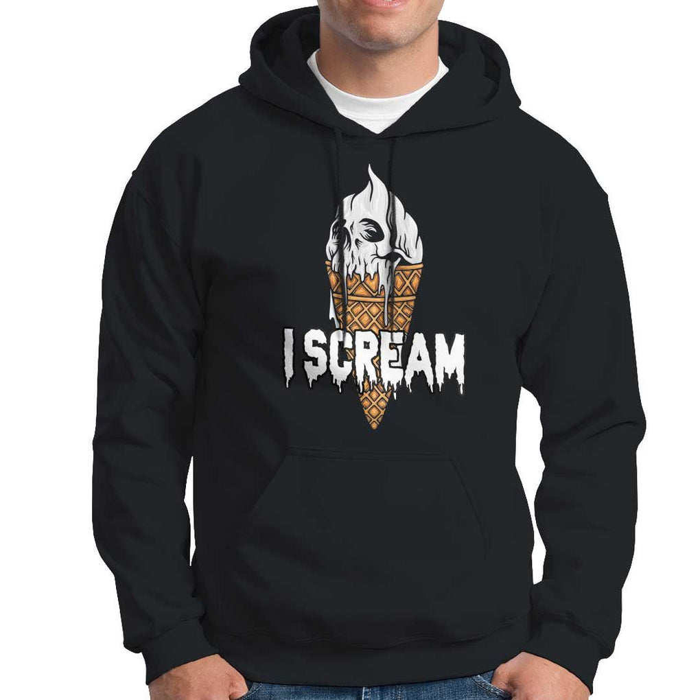 Halloween Hoodie I Scream Ice Cream Ghost TS09 Black Print Your Wear