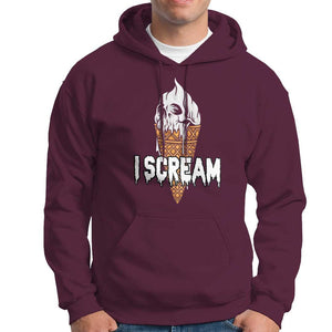 Halloween Hoodie I Scream Ice Cream Ghost TS09 Maroon Print Your Wear