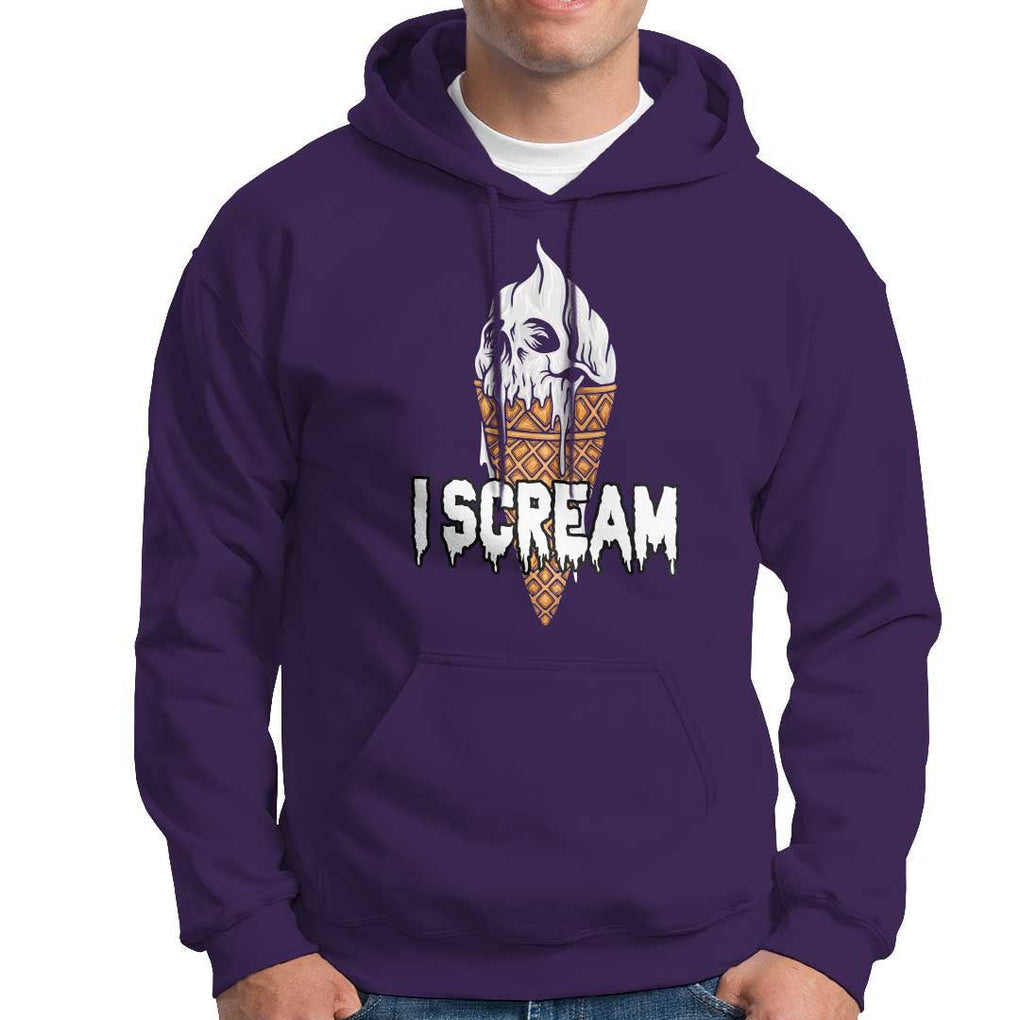 Halloween Hoodie I Scream Ice Cream Ghost TS09 Purple Print Your Wear