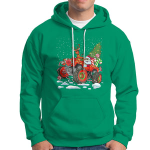 Construction Excavator Christmas Tree Light Hoodie TS09 Irish Green Printyourwear